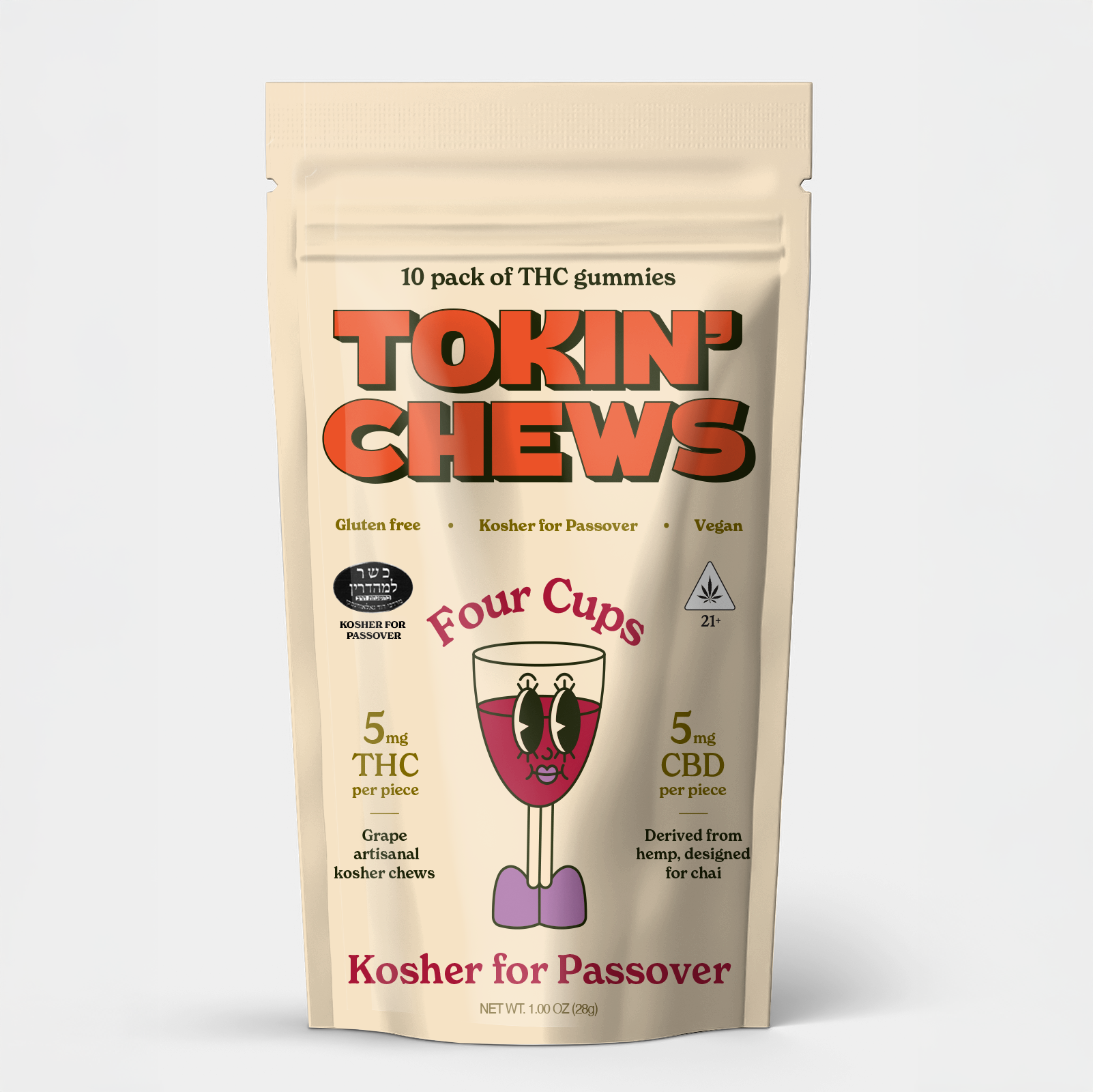 Kosher grape gummy packaging