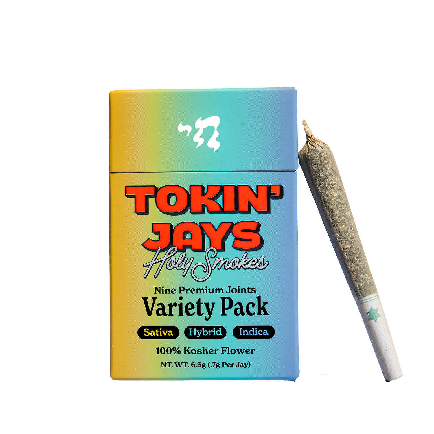 tokin' jays variety pack of premium joints with a joint on a white background