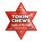Star-shaped red package of Tokin' Chews gummies on a white background