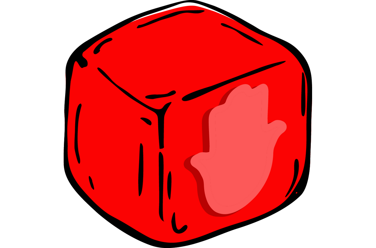 Red chew cube